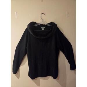 Designer Originals Luxelon Women's Black Sweater 2X